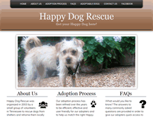 Tablet Screenshot of happydogrescue.org